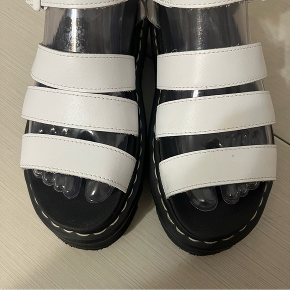 Dr Martens Blaire White Chunky Gladiator Platform Sandal Ankle Straps 6 - Picture 13 of 13